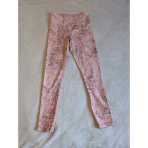 Zyia Activewear Leggings‎ High Waisted Athletic Pants Pink Pattern Size XS